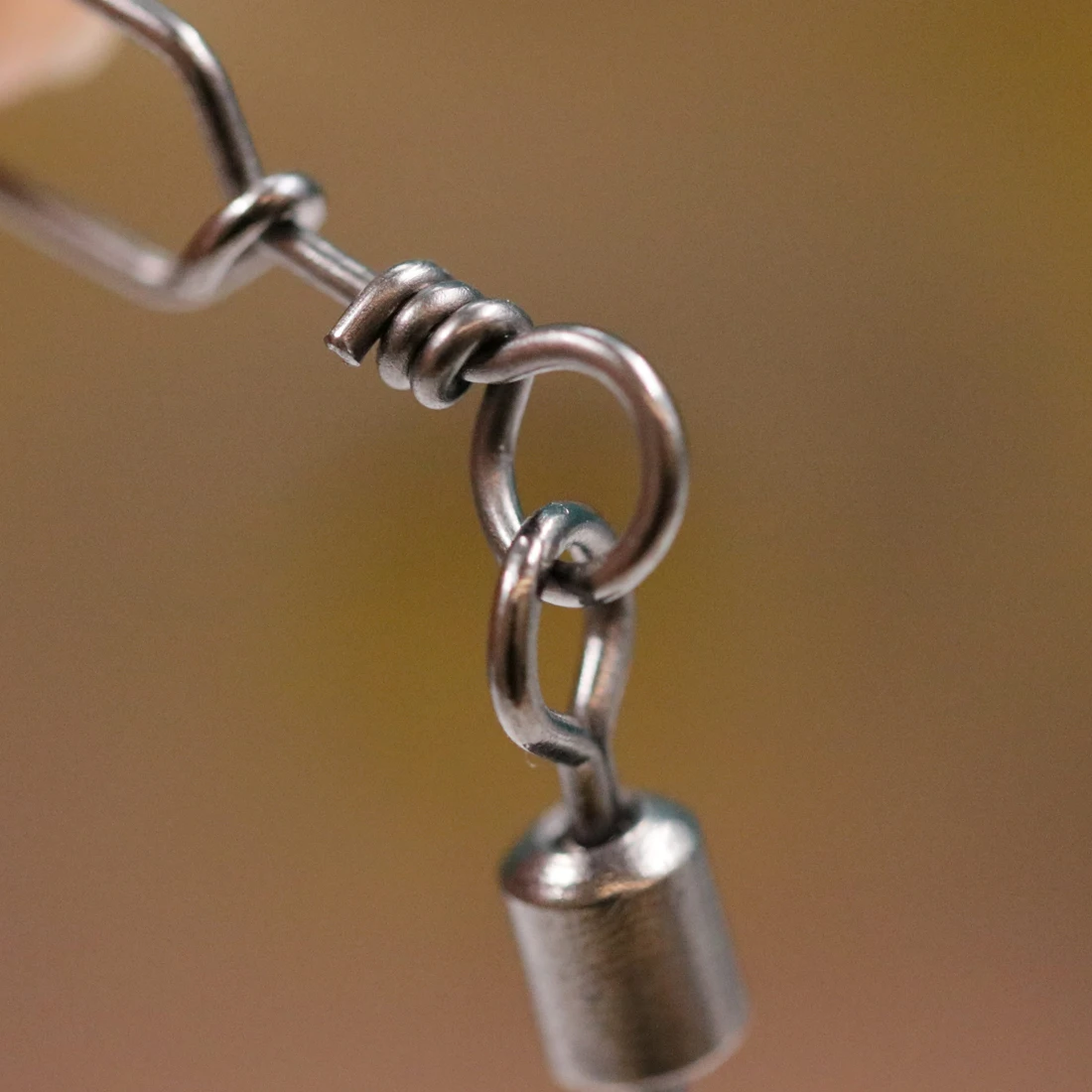 FishTrip 25-100 Uds giratorio con broche cuadrado señuelos de acero inoxidable conexión a presión con mosquetón aparejos de pesca - imagen 3