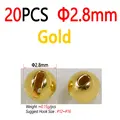 20pcs 2.8mm Gold