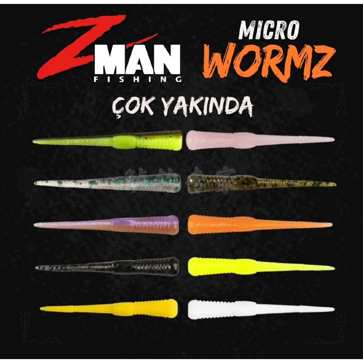 Zman nuevo 2 pulgadas mini insecto fino Micro Wormz Luya cebo suave flotante agua resistente a desgarros gancho de cabeza de plomo