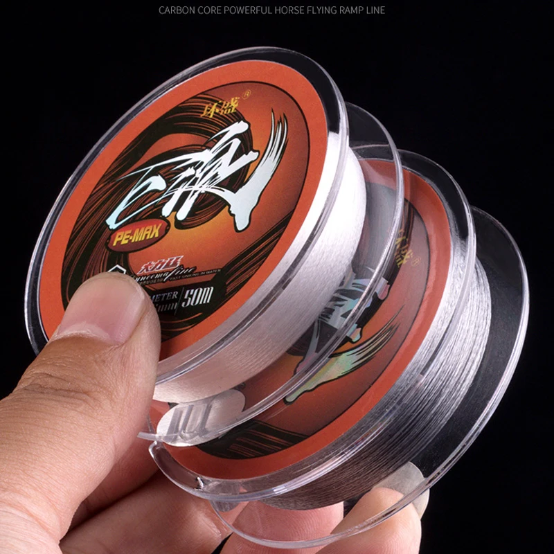 Hilo de pesca de PE de alambre fino de 50m, diámetro de 0,06-0,23mm, 4 hilos trenzados súper fuertes, multifilamento japonés, equipo de pesca - imagen 5