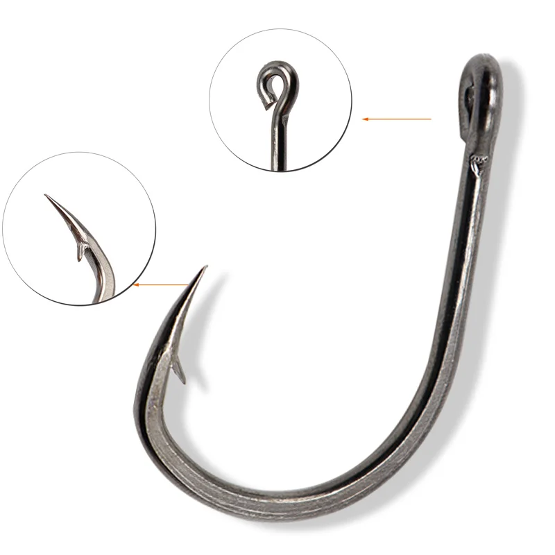 ZYZ 3 unids/lote anzuelo de pesca JIG anzuelos de pesca de acero rico en carbono con o sin línea anzuelos de asistencia para Jigging de pesca - imagen 2