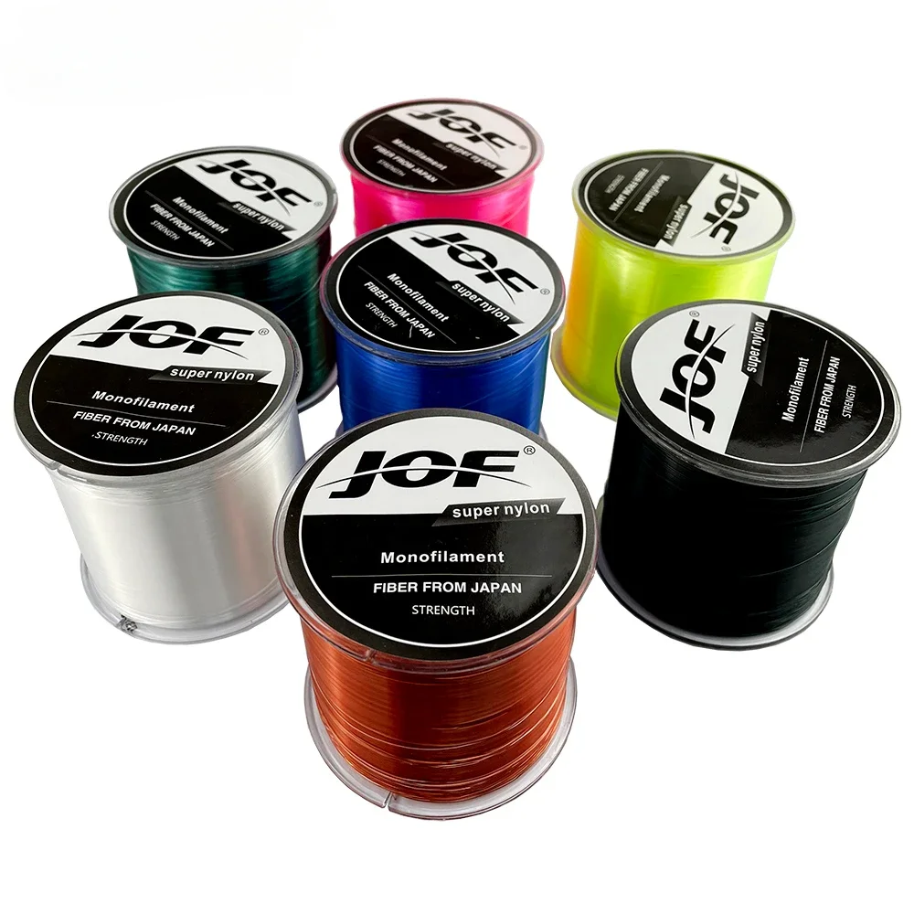 JOF-sedal de Pesca de nailon de 500m, arrastre máximo de 3,4-28,6 LB, línea de nailon súper fuerte, monofilamento japonés, línea de agua dulce y salada - imagen 4