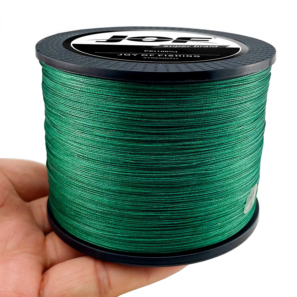 JOF-sedal trenzado de PE de 4 hebras, multifilamento duradero de 100M, 0,11-0,50mm, seda cruda, pesca en mar, Río/Carpa salvaje, 10-80 Lbs de playa - imagen 4