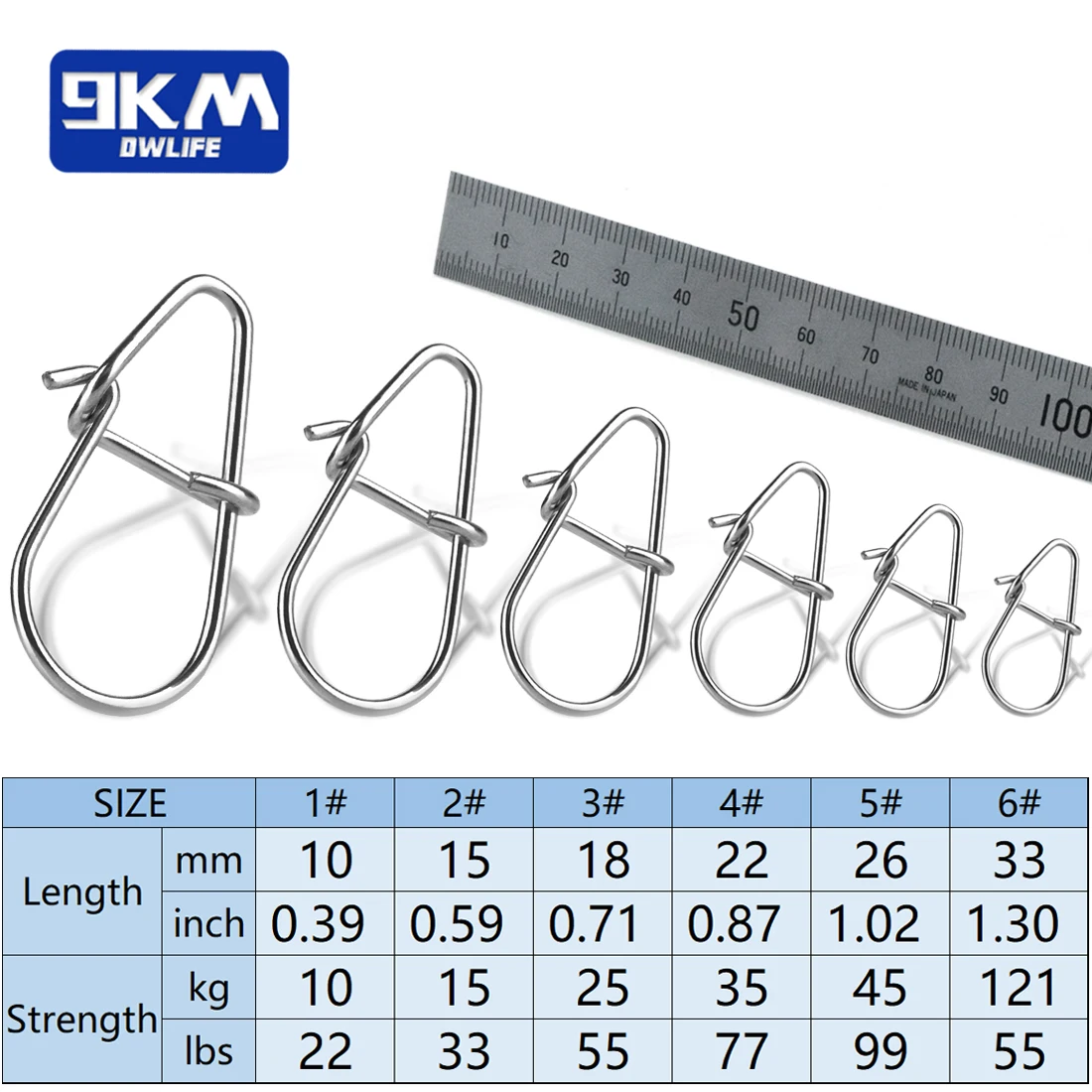 Broches de pesca 50 ~ 200 Uds Clips de pesca broches de Crankbait rápidos conectores de Señuelos de Pesca pesca de agua salada señuelo de bloqueo Duo de acero inoxidable - imagen 2