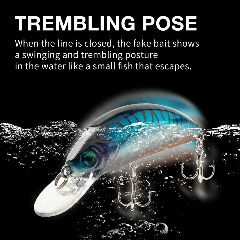 Banshee CRANK MINNOW flotante 4,7g 54mm modelo caliente señuelo de pesca cebo duro Wobbler manivela calidad profesional profundidad 2,0-2,5 m - imagen 3