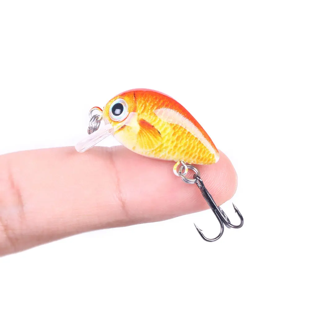 Mini señuelo de pesca Artificial Wobblers/Crankbait, 5 piezas, 1,5g, 2,7 cm, flotante, duro, para lubina, aparejos de pesca - imagen 3