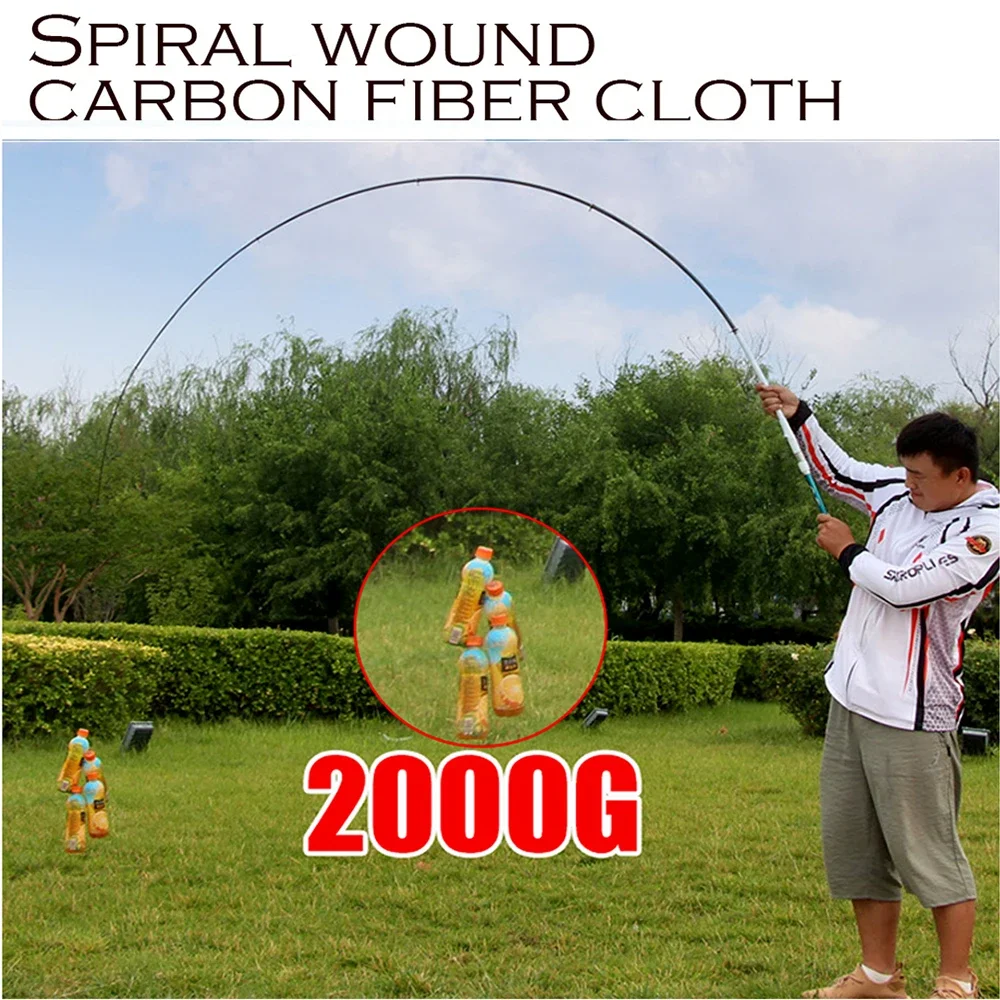 Caña de pescar telescópica ultraligera en roca, 3,6 m, 4,5 m, 5,4 m, 6,3 m, caña de pescar de mar giratoria para agua salada, barco de viaje, caña de carpa portátil - imagen 5