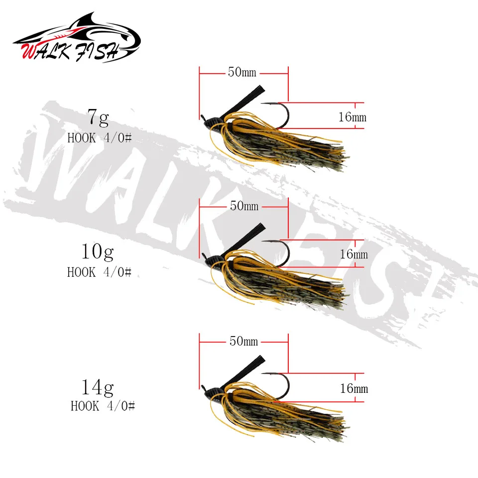 WALK FISH-cebo giratorio de 7G, 10G, 14G, plantilla sin malezas, plantilla para lubina, cebo de pesca, chatterbait Wobbler para aparejos de pesca de lubina - imagen 2