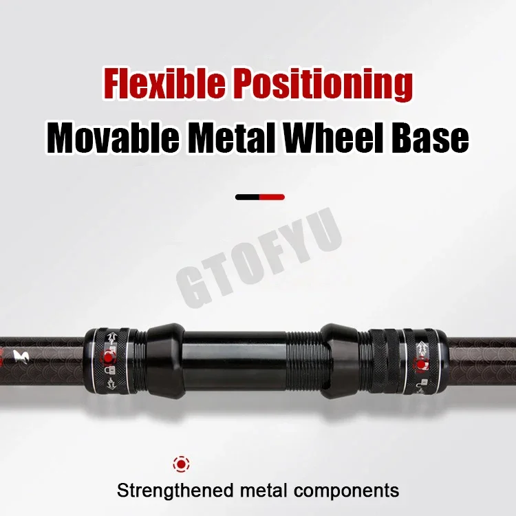 Caña de pescar telescópica de 2,1 M, 2,7 M, 3,6 M, 3,9 M, 4,5 M, caña de pescar de carbono para viajes, Surf, pesca giratoria, señuelo eléctrico, Baitcasting, distancia, caña de lanzamiento - imagen 3