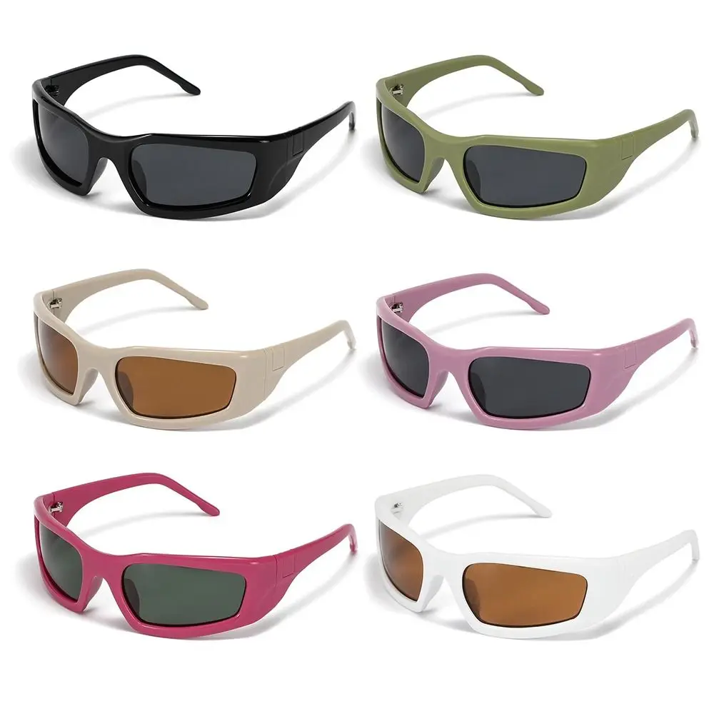 Gafas de sol deportivas para hombre, lentes cuadradas polarizadas con montura grande Y2K, a la moda, UV400, Punk - imagen 5