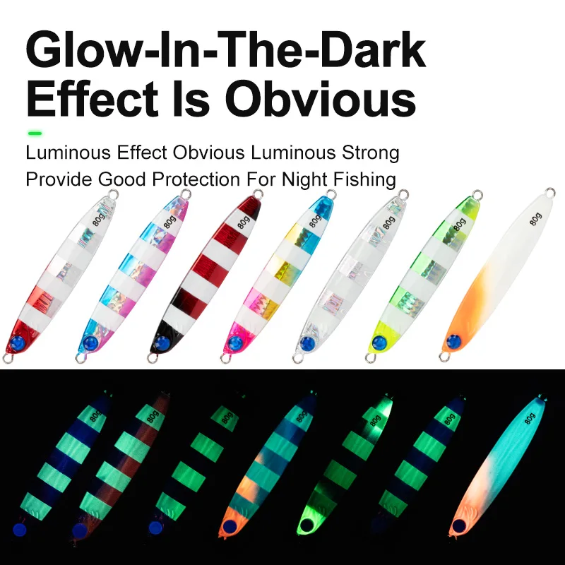 TEASER-señuelo de pesca J112 de 80g/10,6 cm y 100g/cm 11,2, anzuelos de Metal de hundimiento rápido, para pesca de atún en agua salada - imagen 5