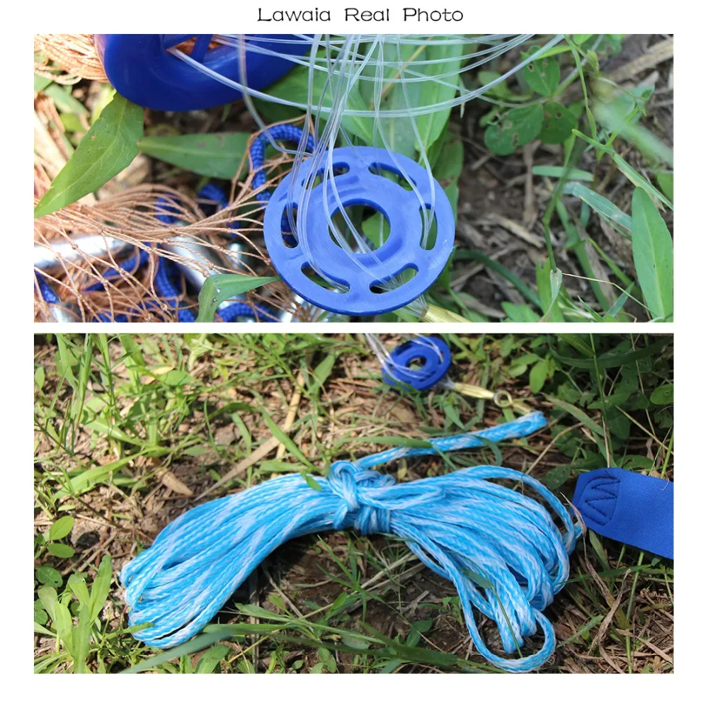 Lawaia red de fundición a mano de 2,4 m-7,2 m de diámetro, red de pesca colgante de hierro, red de pesca de estilo americano, redes de fundición, herramientas para peces - imagen 4