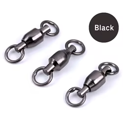 TAKEDO Anillos giratorios negros con anillo soldado y rodamiento único