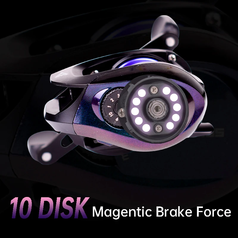 Mavllos-carrete de Baitcasting ultraligero GBC200S, bobina poco profunda de aluminio de 169g, carrete de fundición BFS de 8kg, carrete de pesca de carpa - imagen 4