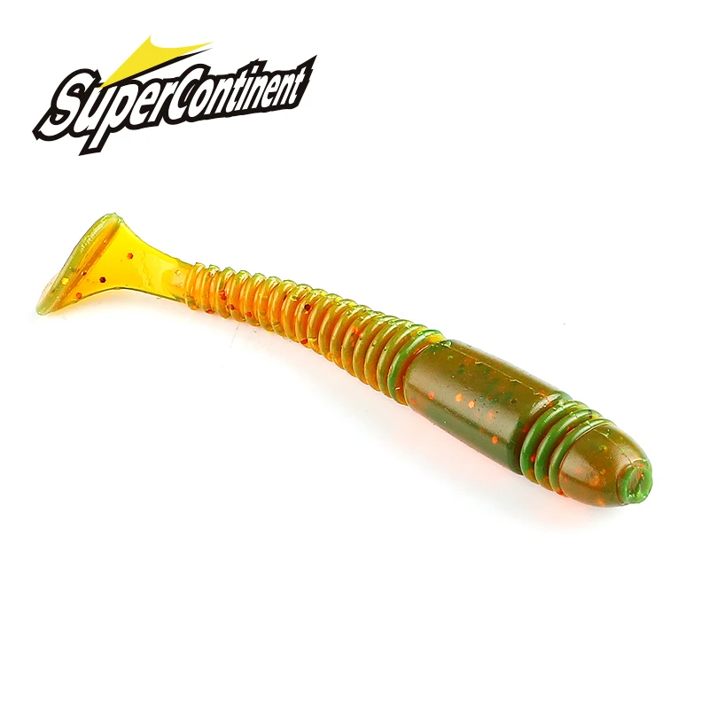 Señuelo de pesca supercontinente con anillo de impacto oscilante, Tioga suave, cebos de 5CM, Swimbait, Jigging, cebos artificiales