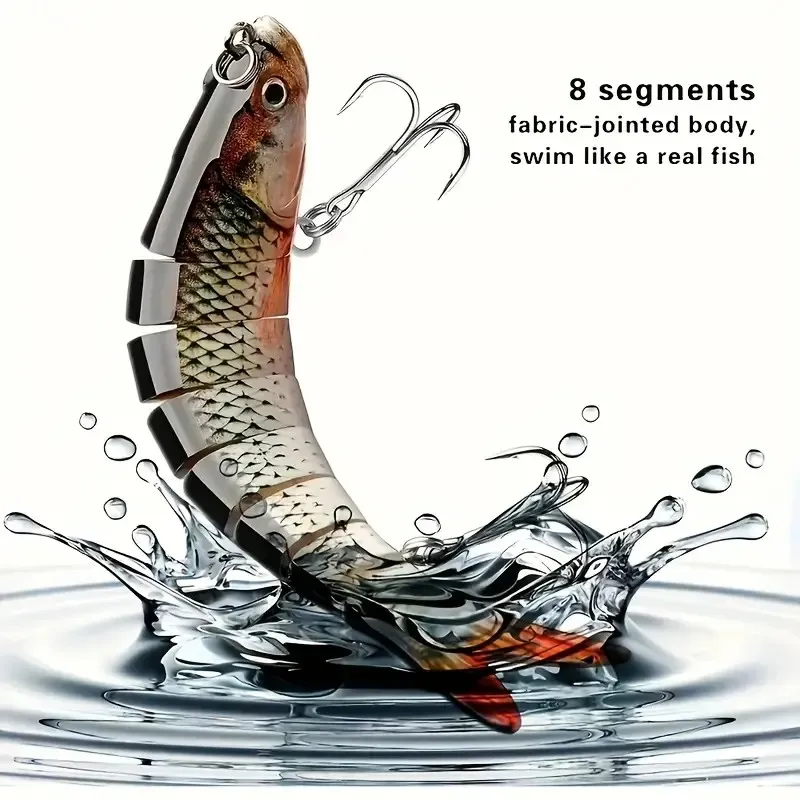3 unids/caja 10/14cm Wobblers que se hunden Señuelos de Pesca articulados Crankbait Swimbait 8 segmentos cebo Artificial duro aparejos de pesca señuelo - imagen 5