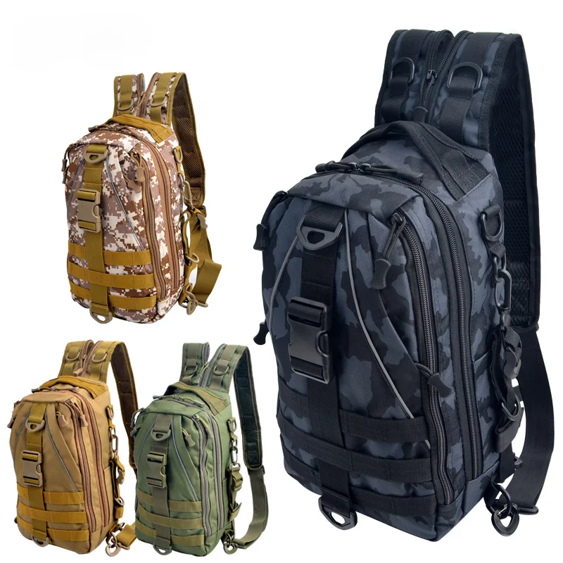 Mochila táctica militar, bolso de hombro Molle de camuflaje del ejército, deportes al aire libre, montar, senderismo, Camping, caza, mochila impermeable - imagen 2