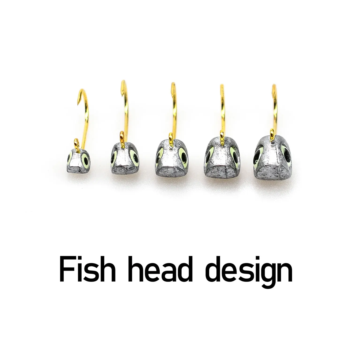 Mini Jig Head con ojos 3D – Anzuelos para pesca con vinilo - imagen 4
