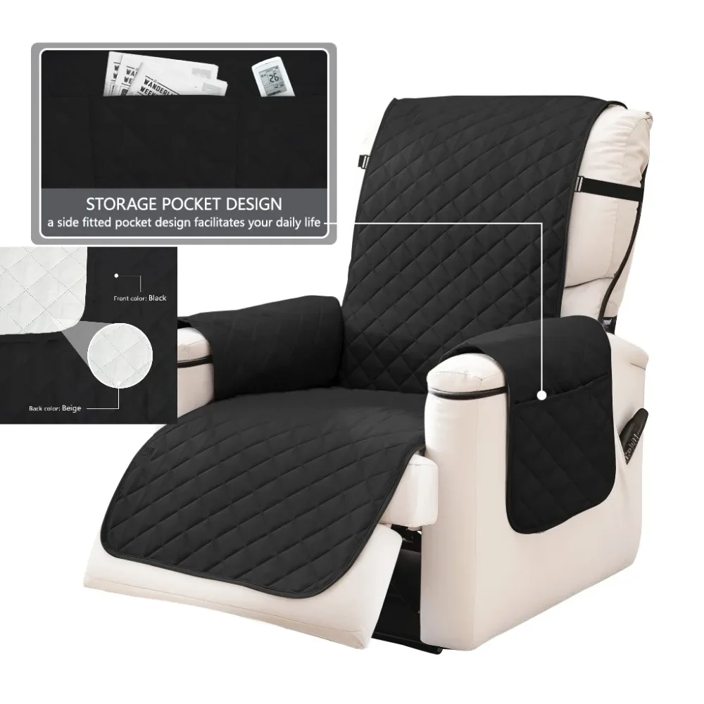 Funda para silla reclinable, funda impermeable para sillones, sofá con correa elástica ajustable, Protector de muebles para sala de estar - imagen 3