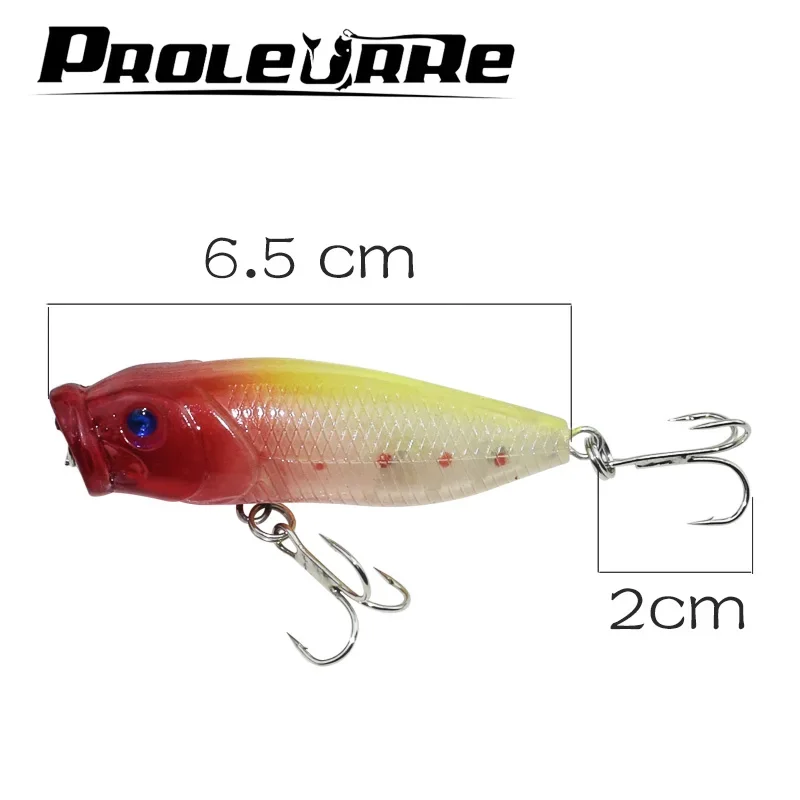 Señuelo de Pesca Popper, 6,5 cm, 8,5g, cebo duro, Wobblers de Pesca Topwater, Isca, Swimbait Artificial, aparejos de Pesca flotante, 1 ud. - imagen 2