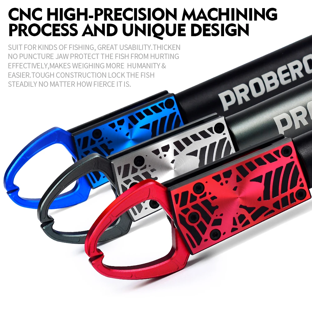PROBEROS-agarre de pescado de aleación de aluminio, pinza de pesca anticorrosión de 39cm, controlador de pescado de 30KG, abrazadera de agarre con alambre antideslizante - imagen 4