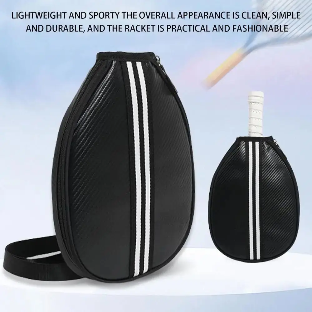 Bolso cruzado de hombro para Pickleball, funda de paleta de Pickleball ajustable de gran capacidad, correas cómodas, bolsa deportiva negra para Fitness - imagen 2