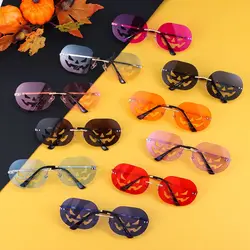 Gafas de fiesta divertidas ovaladas de moda, gafas de calabaza, gafas de sol de Halloween para mujeres y hombres