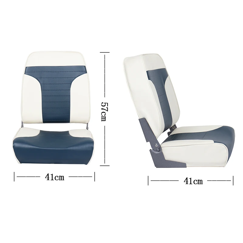 Asientos de barco con pedestal Silla de barco plegable Asientos marinos Impermeables y a prueba de rayos ultravioleta para lanchas marinas - imagen 2