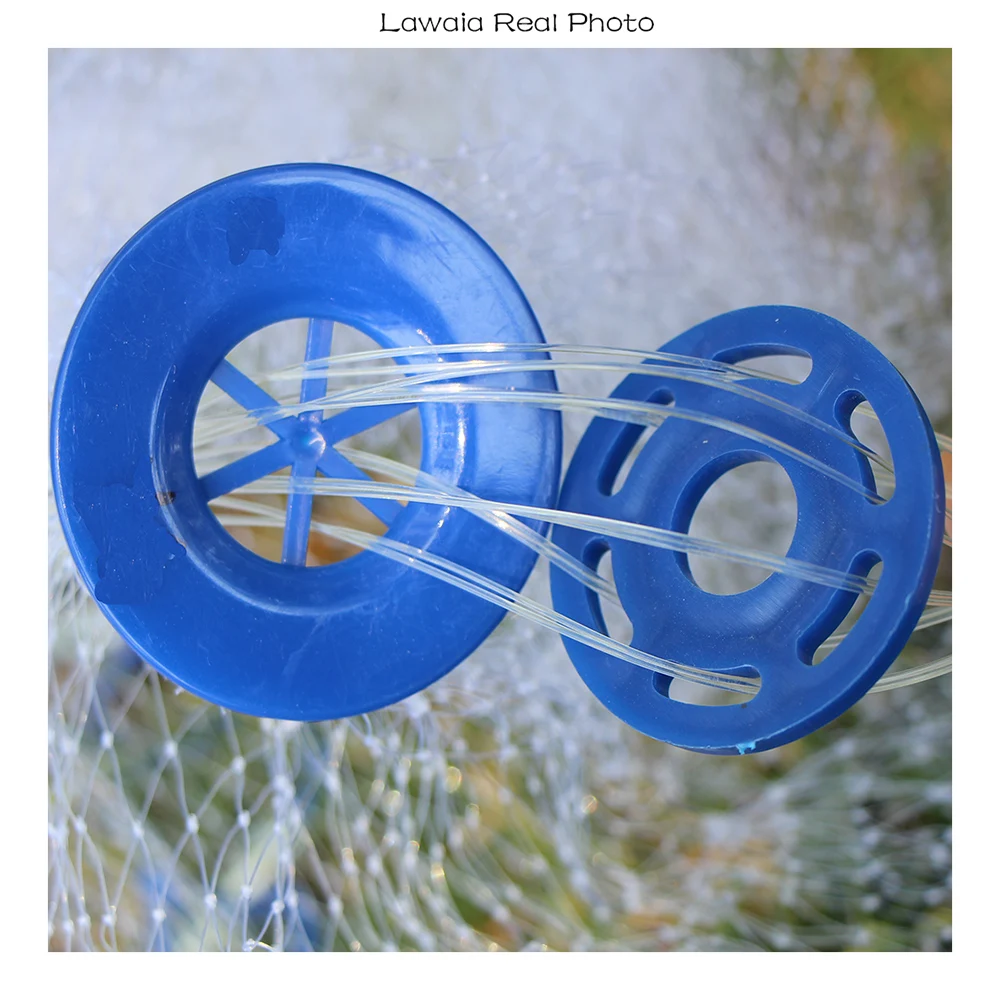 Lawaia-red de pesca monofilamento fundido a mano, malla plegable, red de pesca de nailon, red para pescar, colgante de acero galvanizado - imagen 3