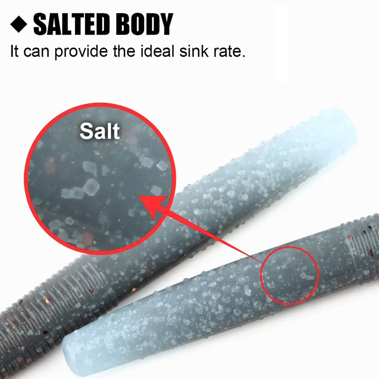 SAMOLLA-señuelo para pesca de lubina, gusanos flotantes, cebo Artificial de plástico suave, aparejo loco Ned, Tpe, flotante, sin peso, Leurre Souple Wobble - imagen 4