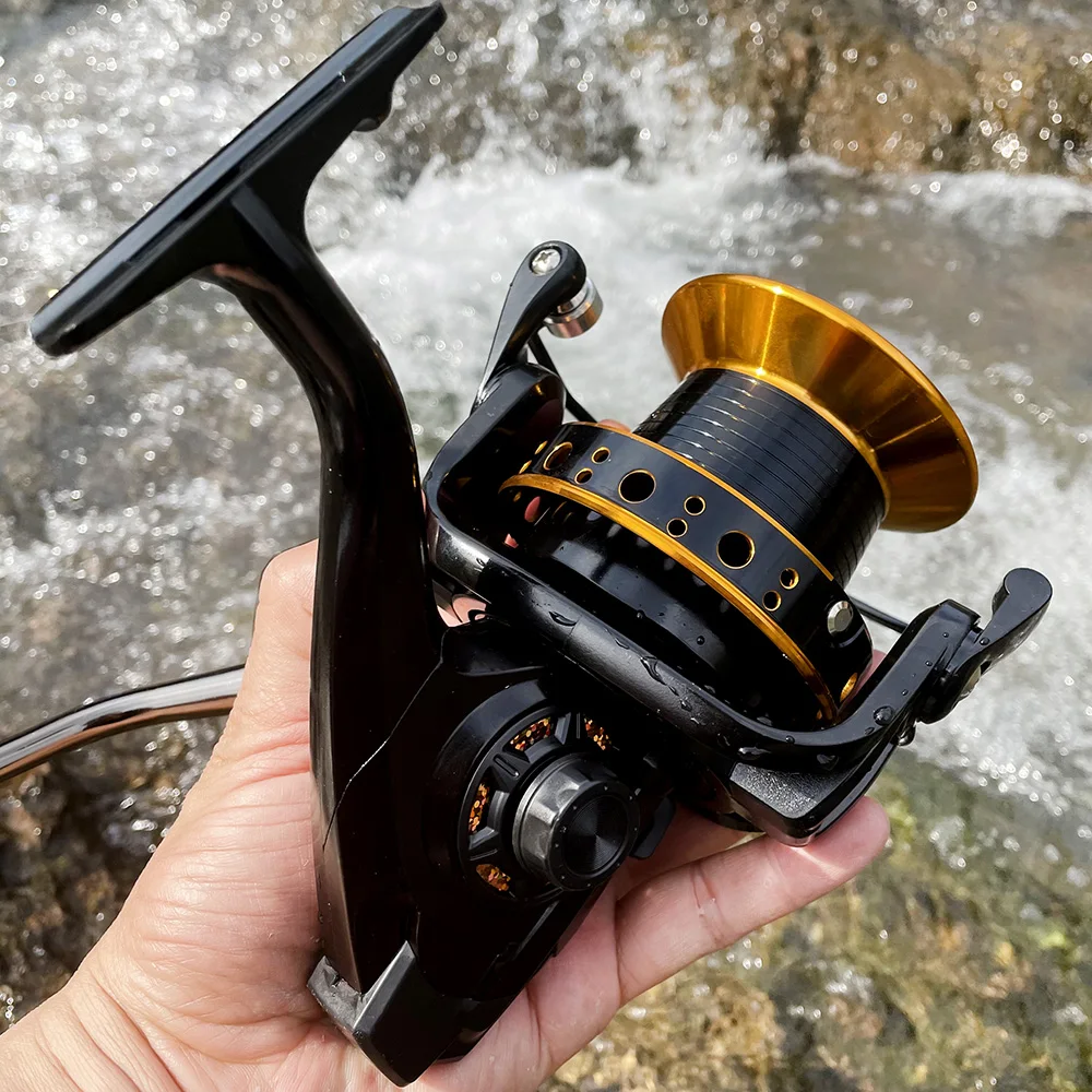 GHOTDA 12 + 1BB 9000 10000 12000 serie carrete de Pesca de Metal 4,0: 1 carretes de Pesca duraderos de tiro largo carrete de Pesca de agua salada - imagen 2