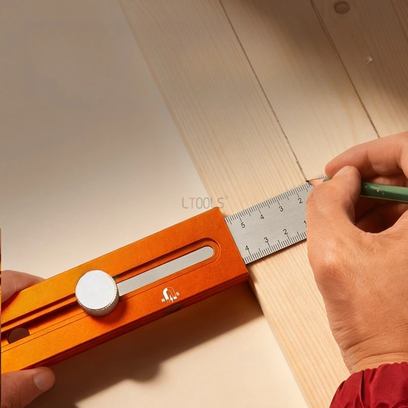 Regla medidora de pesca con goniómetro ajustable de aluminio - imagen 2