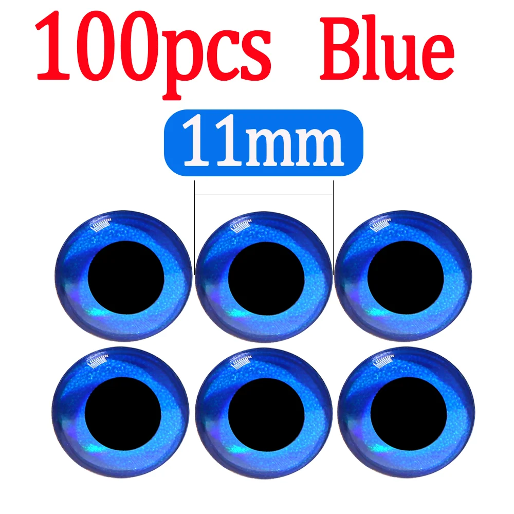 100pcs Blue 11mm