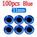 100pcs Blue 11mm