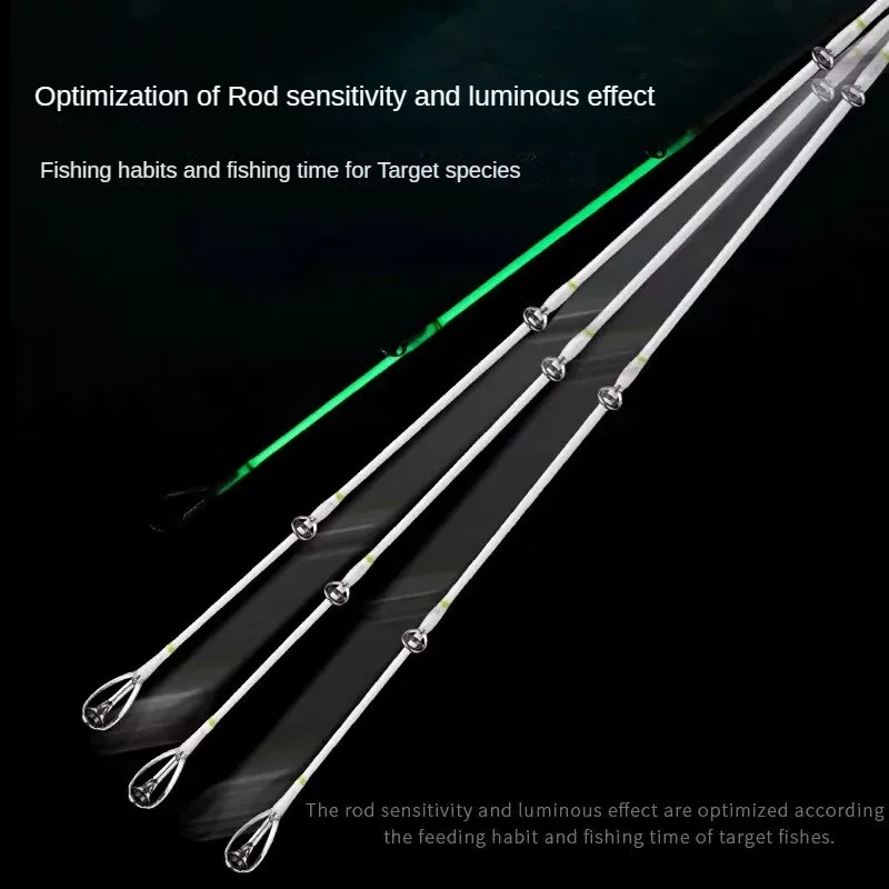 ECOODA-caña de pescar ultraligera para barco, accesorio giratorio de alto carbono, 2Seciton 30 #40 #50 #15kg, Punta luminiscente de arrastre, ETZB - imagen 2