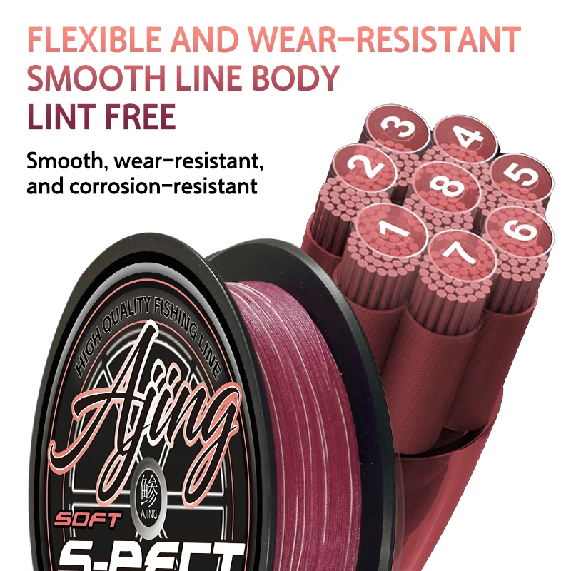 Nuevo YGKX8 hebras sedal de pesca 100/150/200M trenzado PE pesca fuerte sedal multifilamento duradero herramienta de sedal - imagen 4