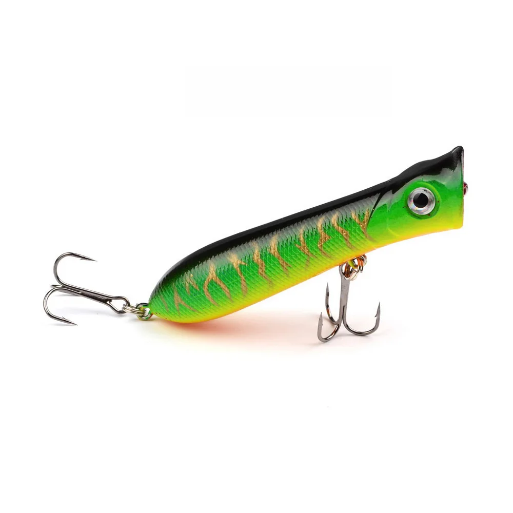 Popper cebo duro Wobbler, señuelo de pesca de 80mm, 12g, 6 #, gancho, remolque flotante Artificial, pesca en el océano, aparejos biónicos para carpa, pesca en el mar - imagen 4