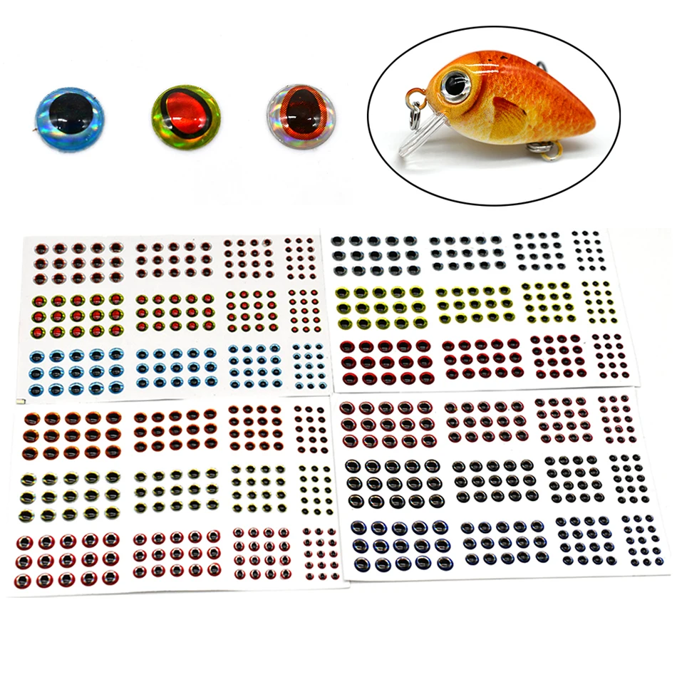 MNFT-señuelo de pesca holográfico 3D, mezcla de 183 Uds., 3mm, 4mm, 5mm, 6mm, atado de moscas, fabricación de cebos - imagen 5