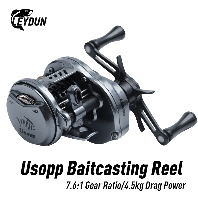 Carretes de Baitcasting Leydun Usopp 7,6:1 relación de engranaje 125g ultraligero 4,5 kg potencia de arrastre carrete de pesca Baitcaster aparejos - imagen 2