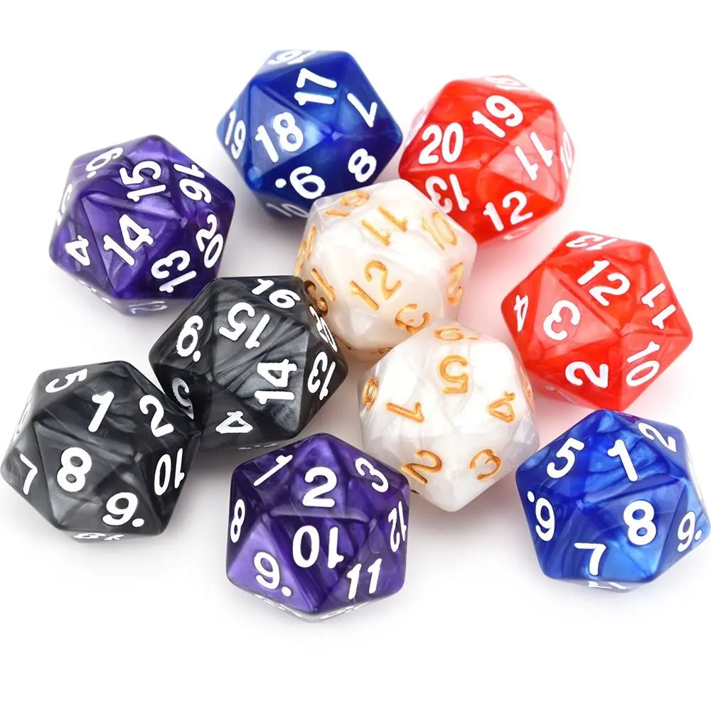 Juego de dados digitales multifacéticos para mesa, juego de dados poliédricos de 4/8/10/20 lados, de acrílico, para mesa DND, 10 piezas, D4-D20 - imagen 2