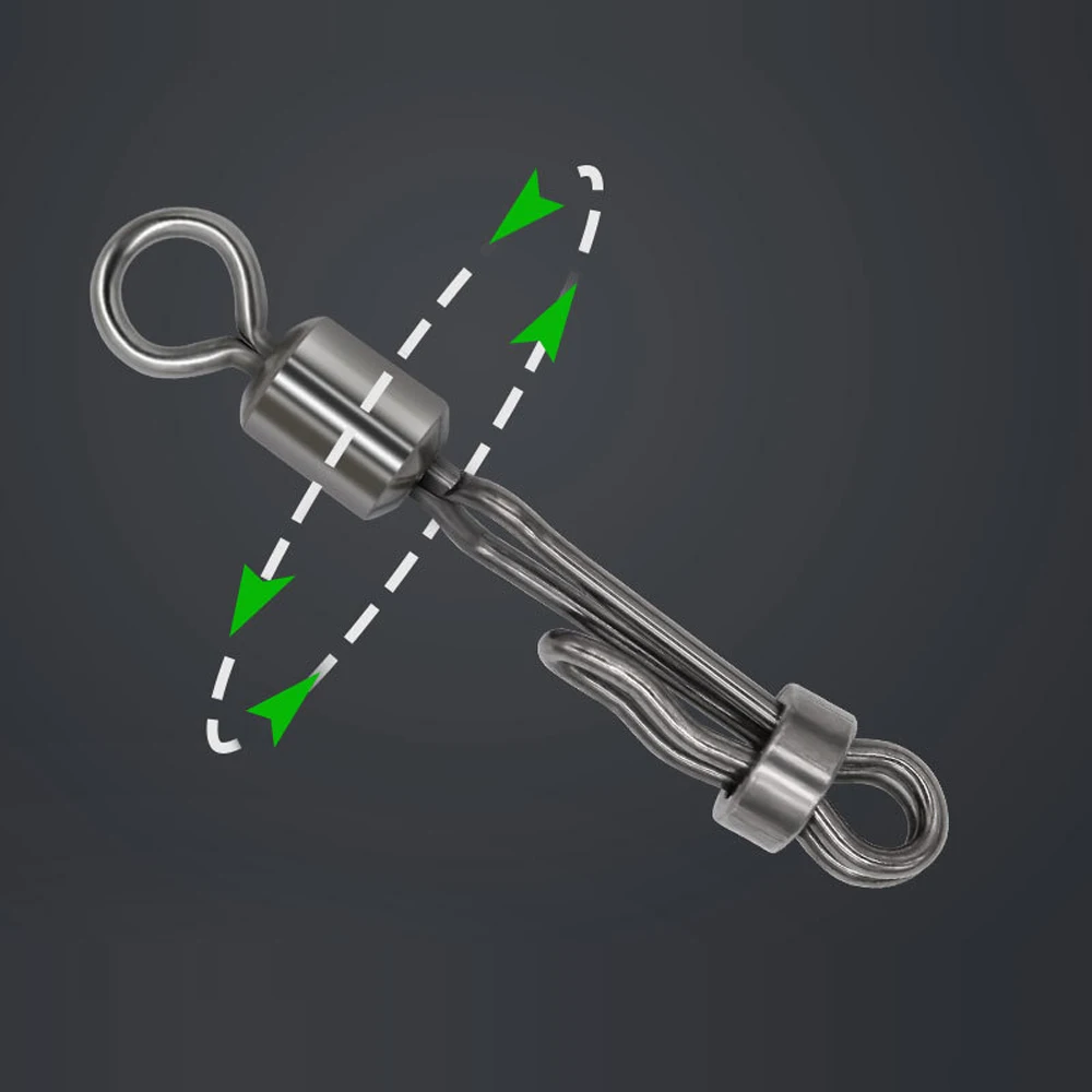 DNDYUJU 20X giratorio de carpa con bloqueo a presión cambio rápido anillo de 8 formas conector de sedal de pellets de pesca de carpa accesorios de pesca - imagen 4
