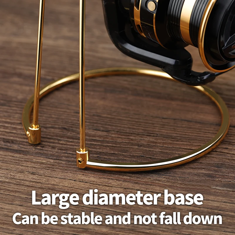 Soporte de exhibición de carrete de pesca, soporte de carrete giratorio de acero inoxidable, soporte de almacenamiento, accesorios duraderos - imagen 3