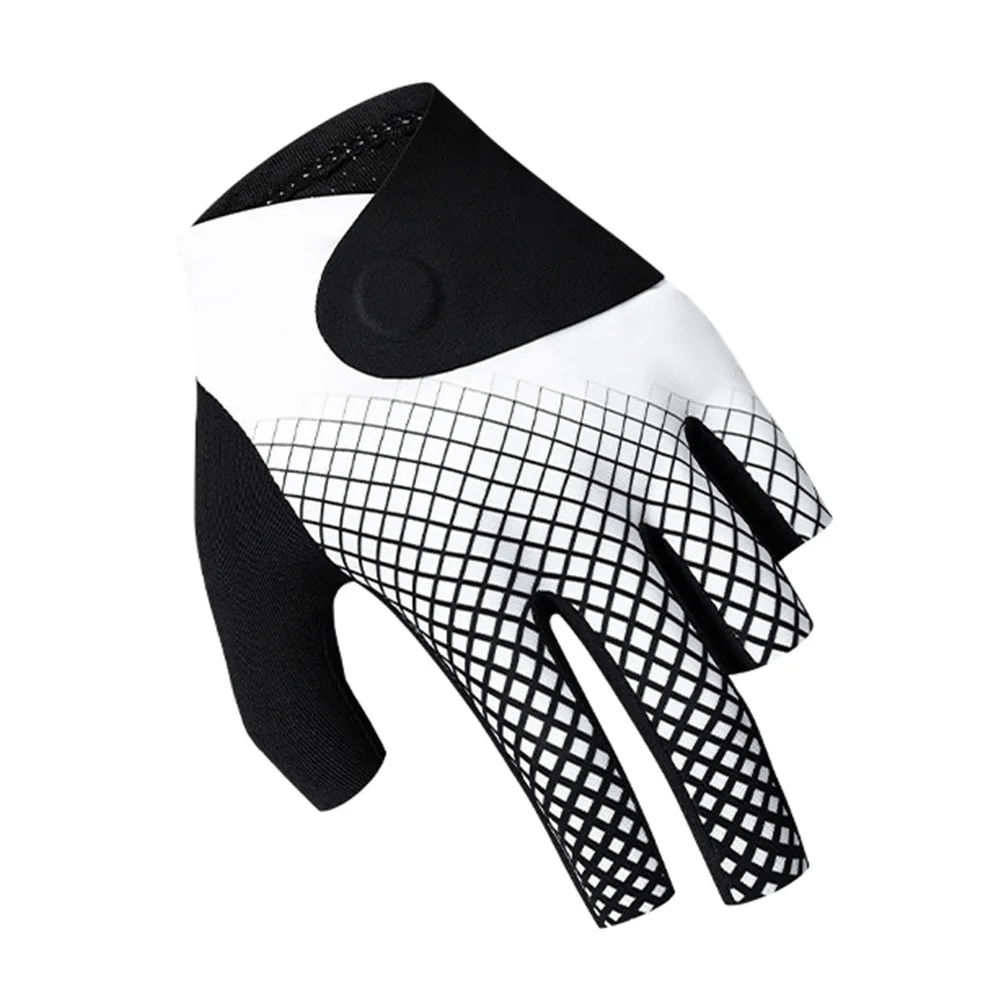 Guante de billar de mano izquierda a la moda, guante elástico antideslizante de medio dedo, guante de billar transpirable, accesorios de Fitness