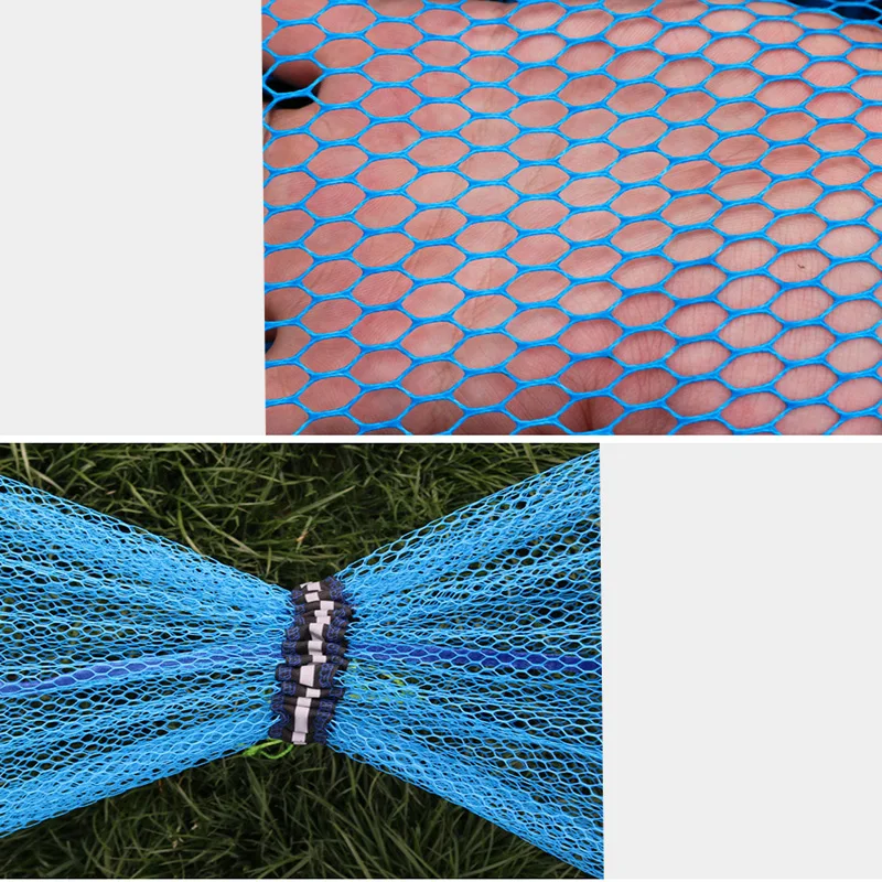 Lawaia-Red de aterrizaje de pesca pegada a mano, jaula de red plegable de secado rápido, trampa para cangrejos de río, carpa, 1,6 m/2m/2,5 m/3m, equipo de pesca - imagen 4