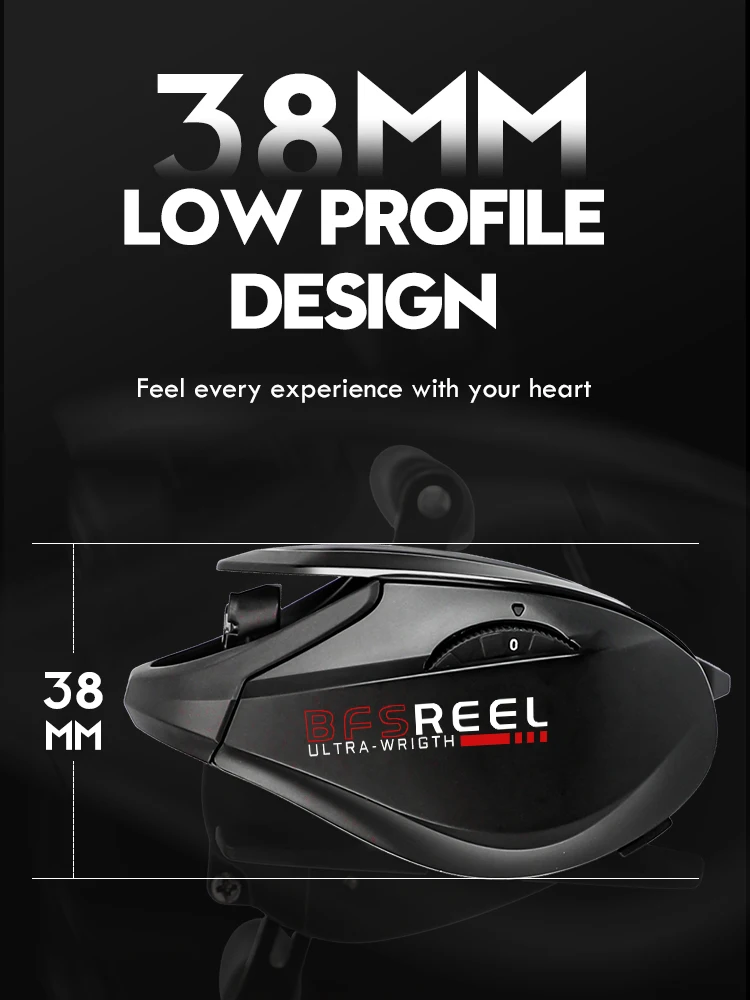 ANATONO Vrigo 160g carrete de pesca ultraligero BFS carrete de pesca 7,2 relación de engranaje agua salada 6 + 1BB 6KG Baitcaster de potencia - imagen 3