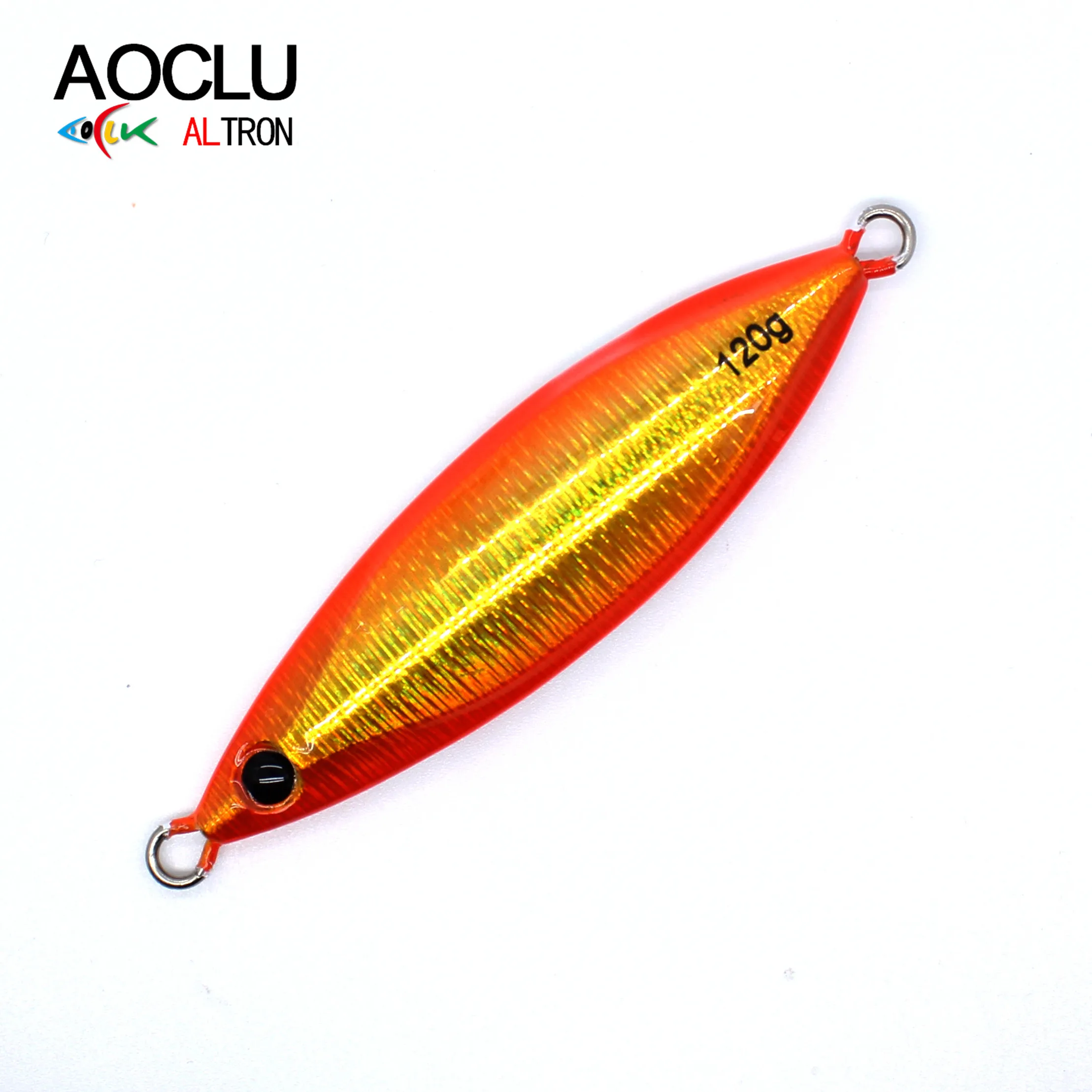 AOCLU-gabarito de Metal lento de calidad japonesa, 5g, 15g, 40g, 80g, 120g, cebo duro que se hunde, Señuelos de Pesca, holograma reflectante, luminoso, UV - imagen 4