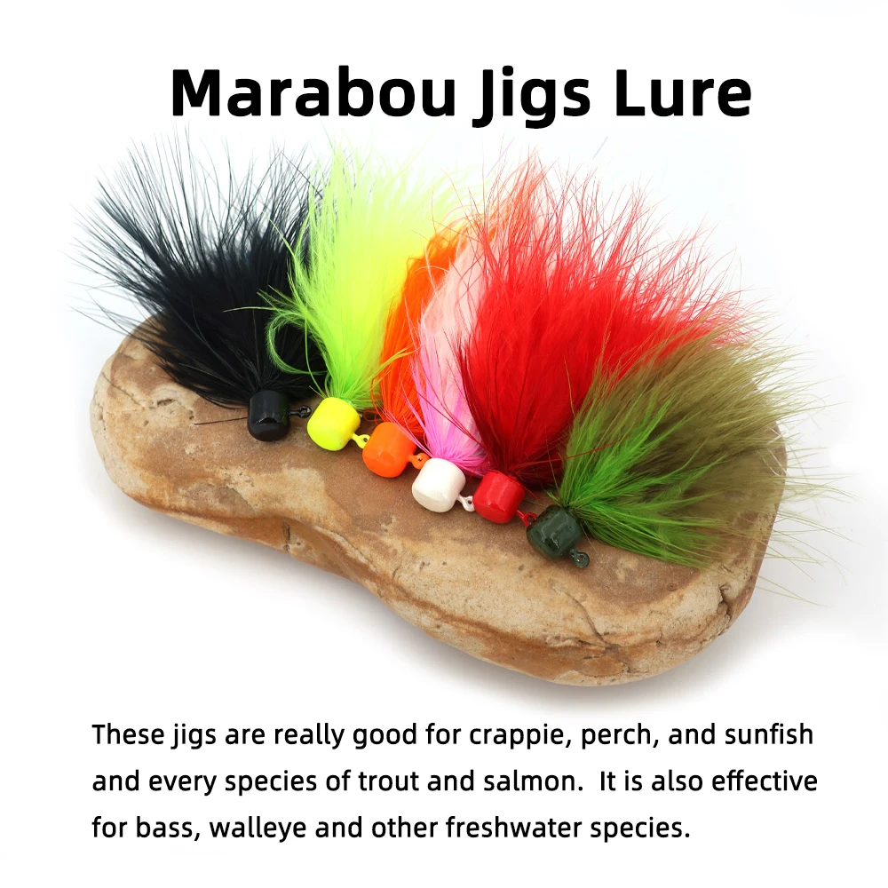 WIFREO 4 unids/caja 5,8g plantillas de marabú pesca Jig Head señuelo Señuelos de pesca en hielo para tipo perca trucha salmón lubina Walleye pesca - imagen 3