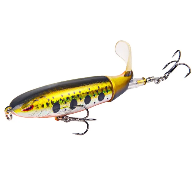 Whopper Popper cebos artificiales con cola giratoria suave, crankbaits, wobblers, 10cm/14cm, 1 parte - imagen 2
