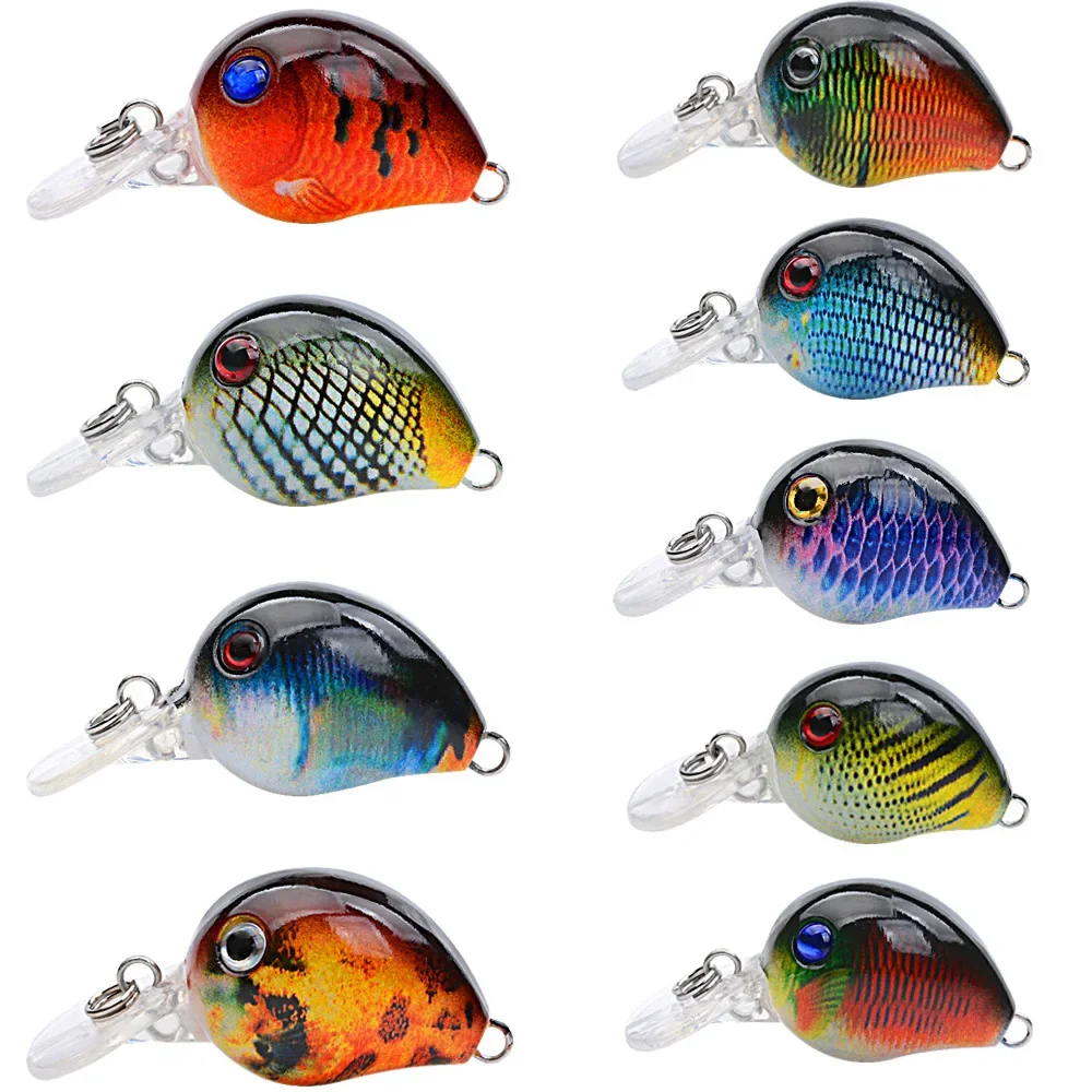 THORFORCE 33mm 2g Micro cebo de plástico suave trucha Spinner CrankBait Mini señuelo flotante para trucha Wobblers artificiales - imagen 4