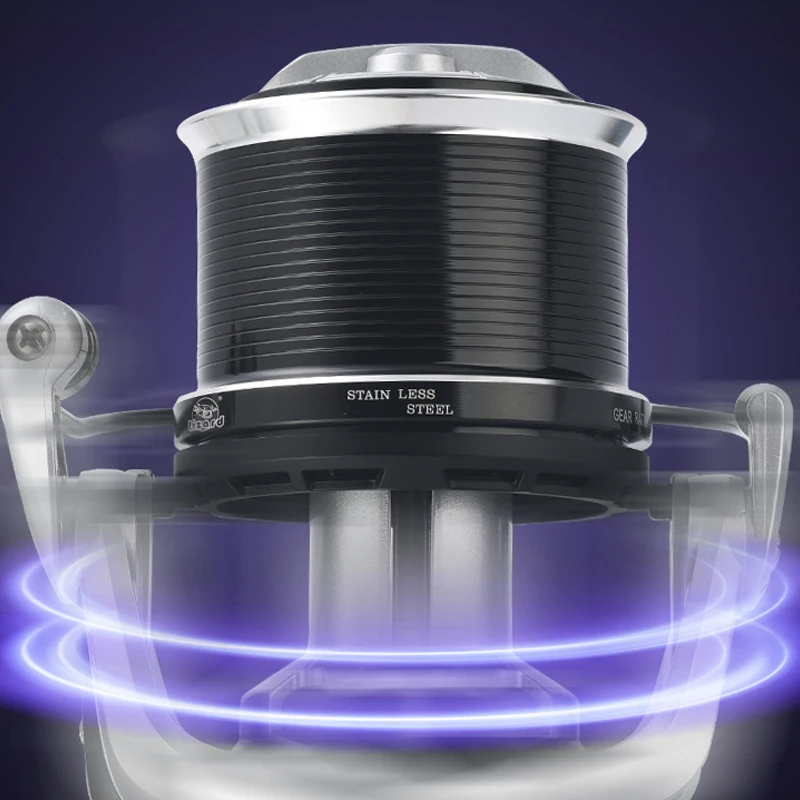 Carrete de Pesca de alta velocidad, 17 + 1BB, para agua salada/dulce, Ratio de engranaje 4,8: 1, rueda de Pesca giratoria duradera, carrete de fundición para Pesca - imagen 5
